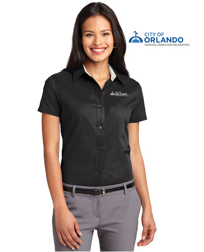 Families Parks and Recreation - Port Authority® Ladies Short Sleeve Easy Care Shirt - L508
