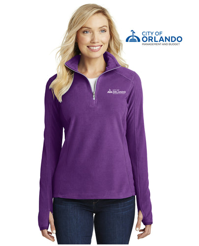 Management And Budget - Port Authority® Ladies Microfleece 1/2-Zip Pullover - L224