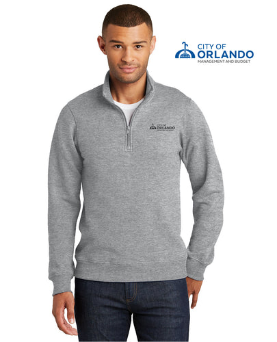 Management And Budget - Port & Company® Mens/Unisex Fleece 1/4-Zip Pullover Sweatshirt - PC850Q