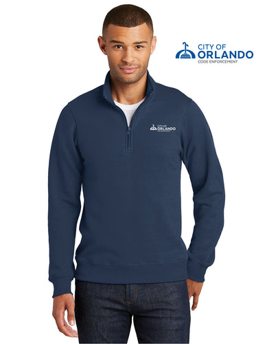 Code Enforcement - Port & Company® Mens/Unisex Fleece 1/4-Zip Pullover Sweatshirt - PC850Q