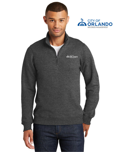 Records Management - Port & Company® Mens/Unisex Fleece 1/4-Zip Pullover Sweatshirt - PC850Q
