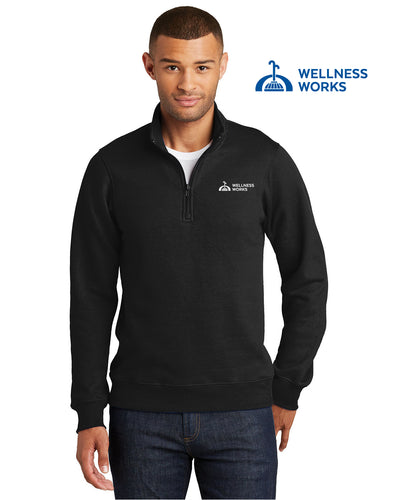 Wellness Works - Port & Company® Mens/Unisex Fleece 1/4-Zip Pullover Sweatshirt - PC850Q